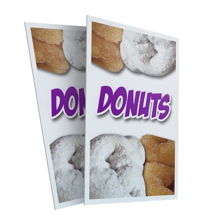 Signmission Donuts1, Plastic Signs Only 24 Inch x 36 Inch, Corrugated Plastic, 2PK CSB-2436-2PACK-Donuts1