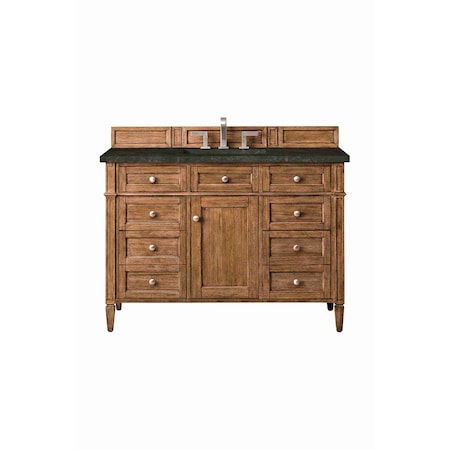James Martin Vanities Brittany 48" Single Vanity, Saddle Brown, w/ 3 CM Phantome Eclos Top 650-V48-SBR-3PHT