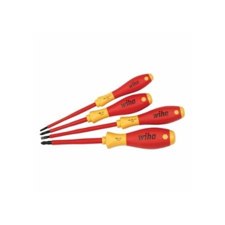 Wiha SoftFinish Insulated Screwdriver Set, Metric, Includes 2-Phillips/2-Slotted, 4-Pc 817-32090