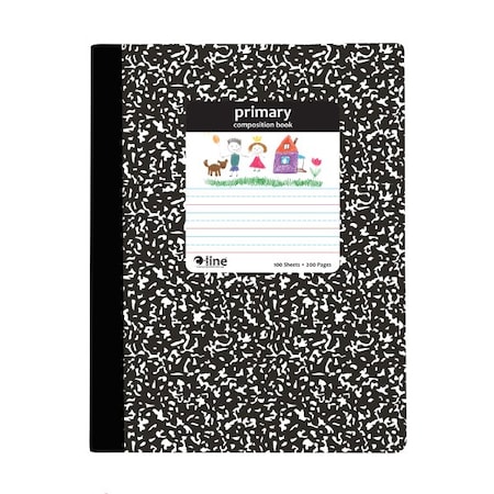 C-Line Products Composition Notebook, Primary Ruled, Black Marble 22020