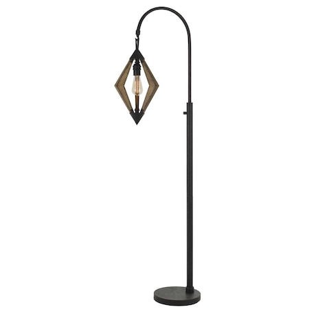 Homeroots 67" Black Traditional Shaped Floor Lamp 526278