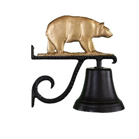 Swivel Cast Bell With Gold Bronze Bear Ornament SW787749
