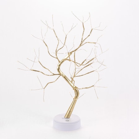 Vecindario Elegant Champagne Gold Tree with Warm LED Lights - USB Capable VE2978907