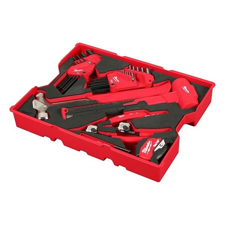 Milwaukee Tool Hex Key and Hammer Set w/Foam 48-22-0161