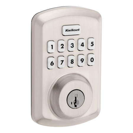 Kwikset Keypad Keyed Entry Locks Electronic Deadbolt Satin Nickel 9250TRS-15S