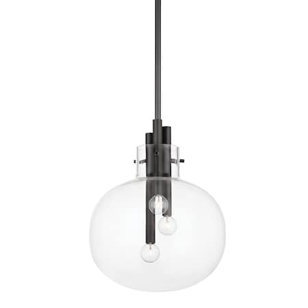 Hudson Valley Lighting Hempstead 3 Light Pendant 13.75 In. Black Brass 3914-BBR
