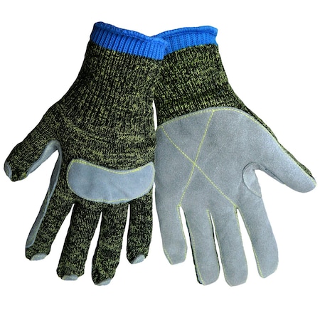 Global Glove KS300LF Aralene Gloves w/Leather Face, Reinforced Thumb Crotch and Knuckle, Small, 12PK KS300LF-07