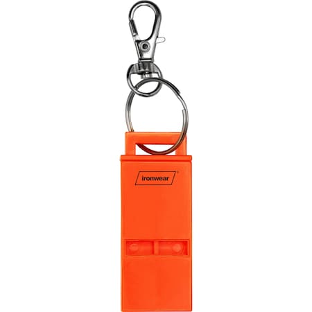 Ironwear Hi Vis Emergency Keychain Rescue Whistle, Orange 1191-O