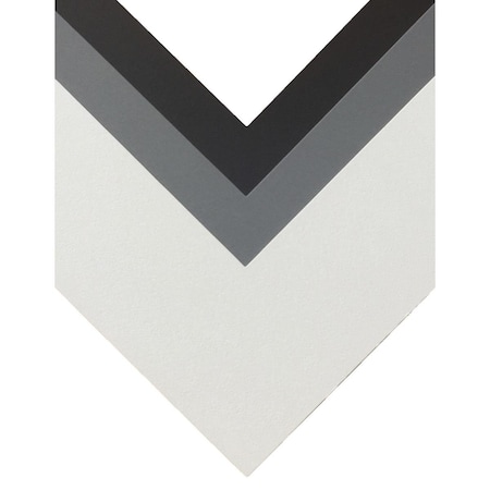 Sax Die-Cut Mat Board, 16 x 20 in. Mid-Gray, 10PK 1537159