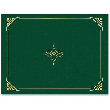 Geographics Letter Recycled Certificate Holder, Hunter Green, 5PK GEO47843