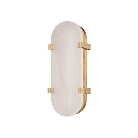 Hudson Valley Lighting Skylar 1 Light Wall Sconce 13.75 In. Aged Brass 1114-AGB