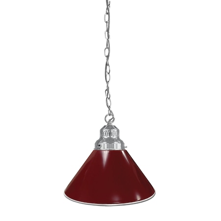 Holland Bar Stool Co Burgundy Pendant Light, Chrome Fixture BL1CHBurg