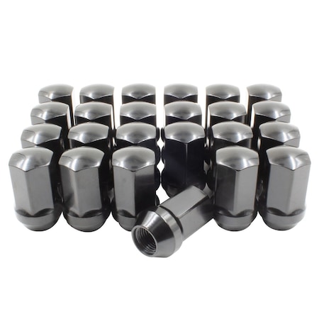 Coyote Wheel Accessories LUG NUTS, Steel, 1.77 in, 60 Degree Conical 53K648LBLK