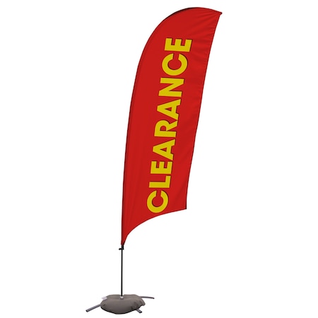 Showdown Displays 10.5 Ft Value Razor Sail Sign Kit (Single-Sided With Cross Base) - Clearance Red 908111-006
