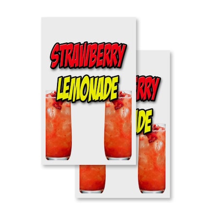 Signmission Strawberry Lemonade, Vinyl Decals Only 24 Inch x 36 Inch, Vinyl Decal, 2PK DSB-2436-2PACK-Strawberry Lemonade