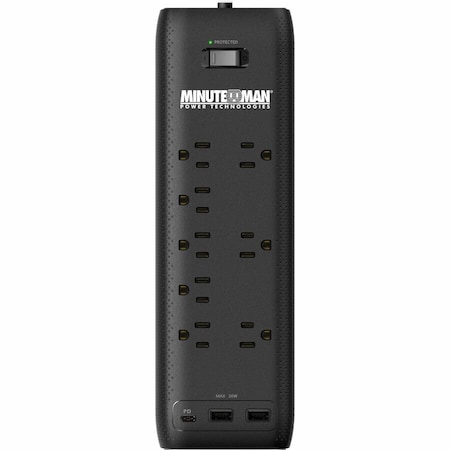 Minuteman SURGE STRIP, 2160J, USB CHARGER MMS-STP8U3