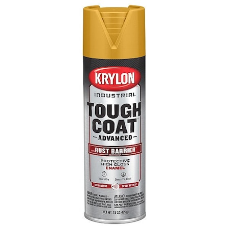 Krylon Industrial Spray Paint, Industrial Yellow, Gloss, Solvent, 15 oz K00479008