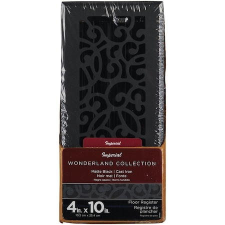 Imperial Wonderland 4'' x 10'' Cast Iron Steel Floor Register RG3374