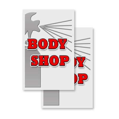 Signmission Body Shop, Vinyl Decals Only 24 Inch x 36 Inch, Vinyl Decal, 2PK DSB-2436-2PACK-Body Shop