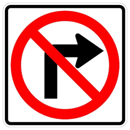 Sign Solutions Usa Traffic Sign, 24 in Width, Aluminum Sign, Square DUS12HWT2424R3-1