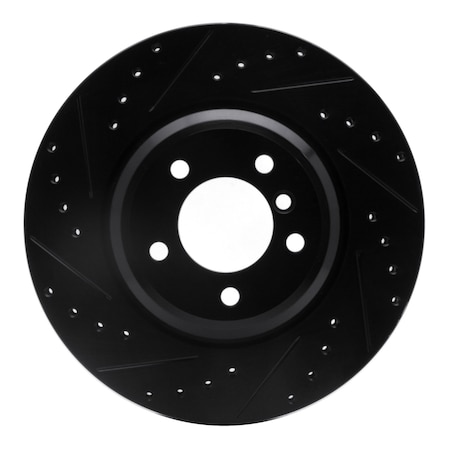 Dfc Premium Black Drilled & Slotted Brake Rotor, Disc Brake Rotor, 633-31082L