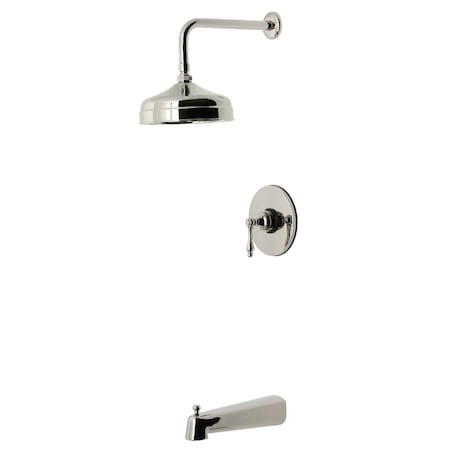 Kingston Brass Single-Handle Pressure Balanced Tub and Shower Faucet, Polished Nickel KB6336AL
