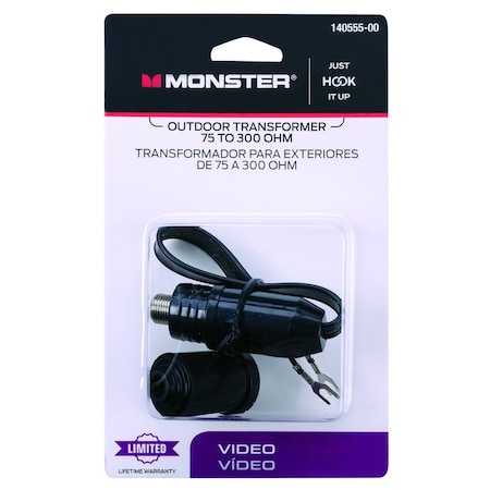 Monster Cable Just Hook It Up Cable F Matching Video Transformer 140555-00
