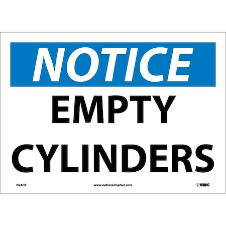 Nmc Notice Empty Cylinders Sign, N24PB N24PB