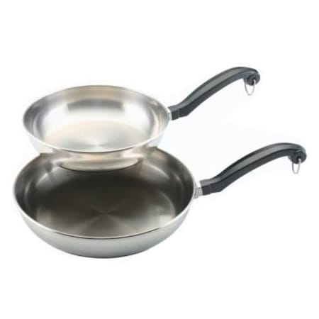 Farberware Classic Series Stainless Steel Skillet Set 8 & 10 in. Silver, PK2 71229