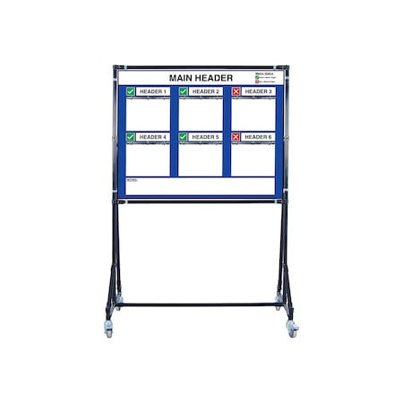 5S Supplies Lean Metric Board 46in x 36in 3-RING (With Stand) LMB-4636-3RING-STAND-STANDARD