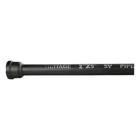 Zoro Select SingleHubPipe, CastIron, 10", 5ft SVP10S05