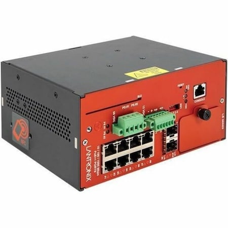 Lantronix SWITCH, MANAGED HARDENED POE++, (8) 10/100/1000BASE-T POE++, (2) LSS2200-8P