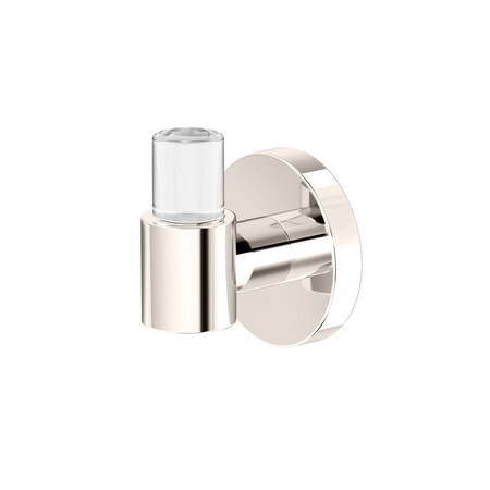 Gatco Clarion Robe Hook, Crystal-Clear Acrylic/Polished Nickel 5725