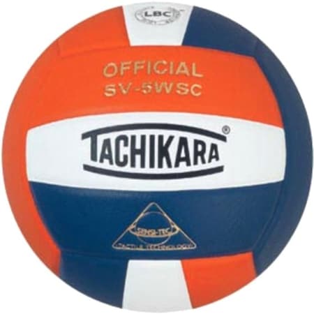 Tachikara SV5WSC.OWN Sensi-Tec Composite High Performance Volleyball - Orange-White-Navy SV5WSC.OWN