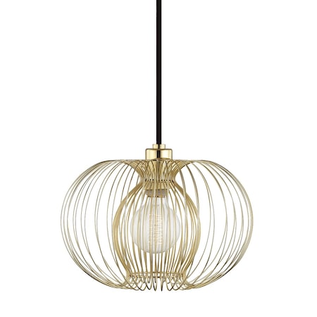 Mitzi Jasmine 1 Light Pendant 12 In. Polished Brass H181701S-PB
