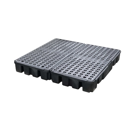 Black Diamond Eco Solutions Spill Deck, 41 gal Spill Capacity, 4 Drums, 2,000 lb Load Capacity, Polyethylene 5116-BD