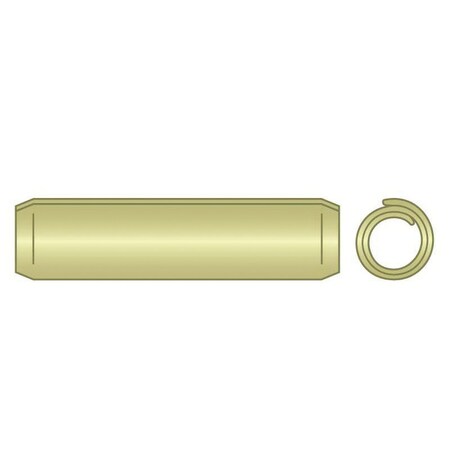 Huyett Coiled Spring Pin, Standard Duty, Zinc Yellow High Carbon Steel, 0.500 in Dia x 3.000 in L SPCY-500-3000