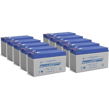 Power-Sonic PS-1270F1 12V 7Ah F1 AGM Rechargeable Batteries, 10PK PS-1270 F1