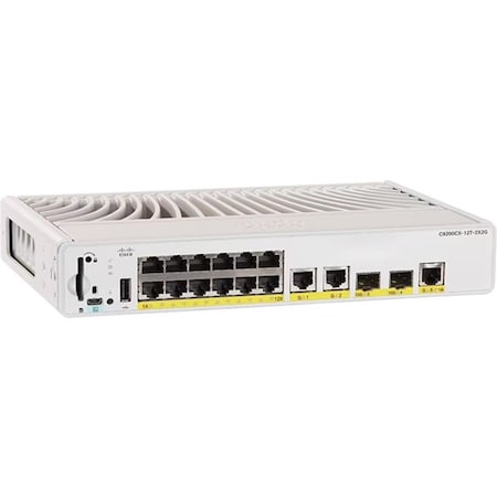 Cisco CATALYST 9000 COMPACT SWITCH 12-PORT POE+, 240W, ESSENTIALS C9200CX-12P-2X2G-E
