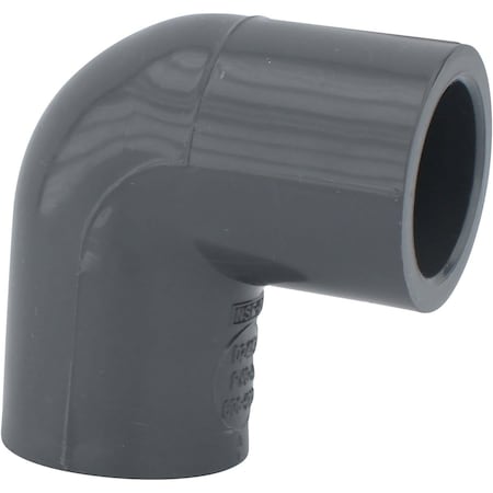 Charlotte Pipe And Foundry 1/2'' Slip x Slip Schedule 80 90 Deg. PVC Elbow, 1/4 Bend PVC 08300 1000HA