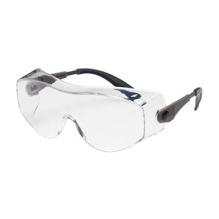 Bouton Optical OTG Rimless Safety Glasses with Black / Gray Temple, Clear Lens and Anti-Scratch Coating 250-98-0000