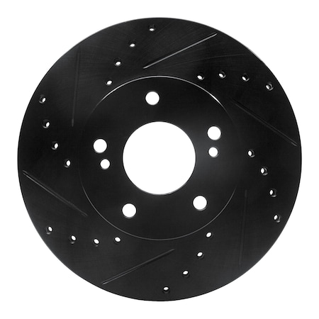 Dynamic Friction Co DFC Brake Rotor - Drilled and Slotted - Black 633-67030L
