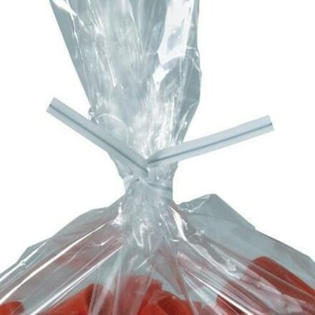 Partners Brand Plastic Twist Ties, 6" x 5/32", White, PK2000 PLT6W