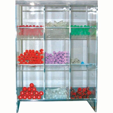 Jorgensen Laboratories Acrylic Blood Tube Rack, 12"x16"x5 1/2" J0885