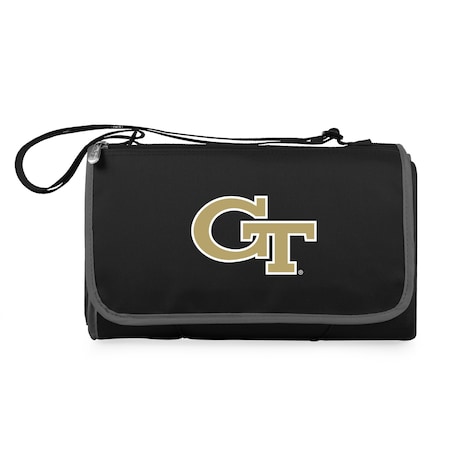 Picnic Time Family Of Brands NCAA Georgia Tech Yellow Jackets Blanket Tote Outdoor Picnic Blanket - Beach Blanket 820-00-175-194-0