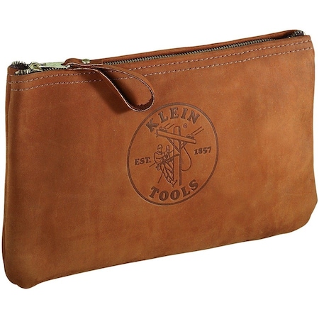 Klein Tools Tool Bag, Brown, Leather, 0 Pockets 5139L