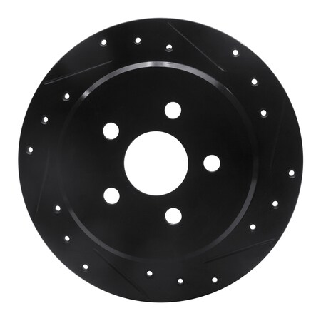 Dynamic Friction Co DFC Brake Rotor - Drilled and Slotted - Black 633-39011R