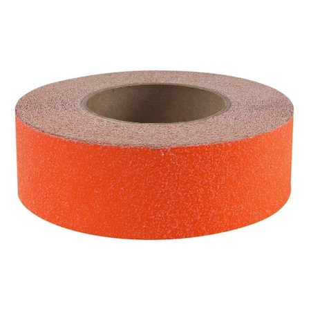 Nmc Anti Slip Grit Tape Roll Vinyl Proprietary Grit Size, Orange, 6" W x 24" L AGT39O