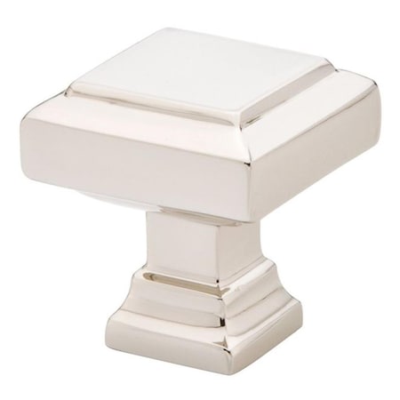 Patioplus 1.25 in. Geometric Square Cabinet Knob, Bright Nickel PA2178047