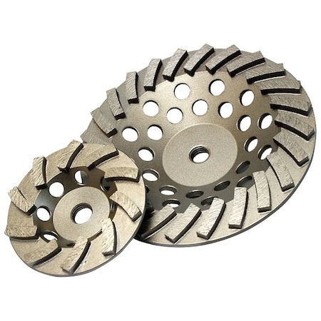 Diamond Products DIAMOND PRODUCTS 22419 Deluxe-Cut Turbo Cup Grinder, 5/8-11 in Arbor, Diamond, 4 in Dia 22419